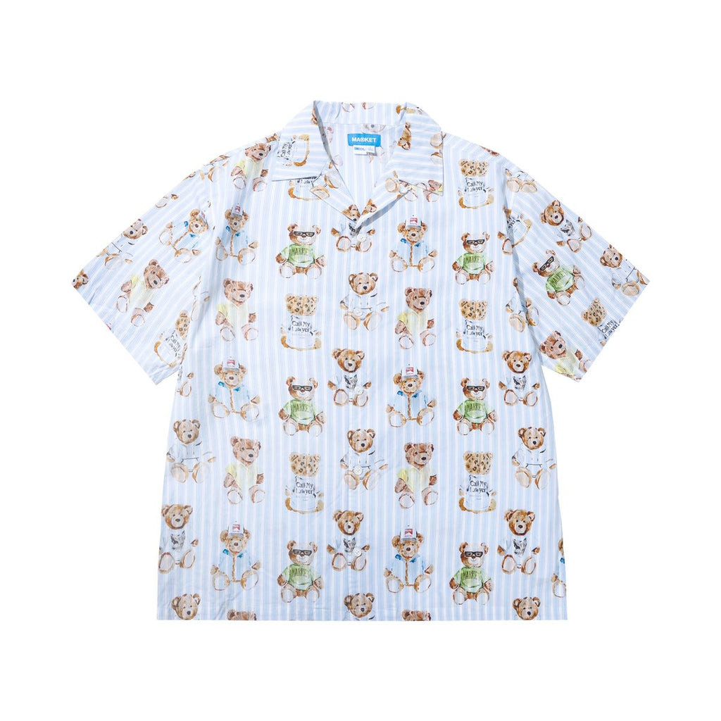 Market Teddy Striped Short Sleeve Woven Shirt