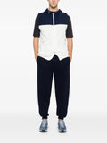 Eleventy colour-block sleeveless zip-up hoodie