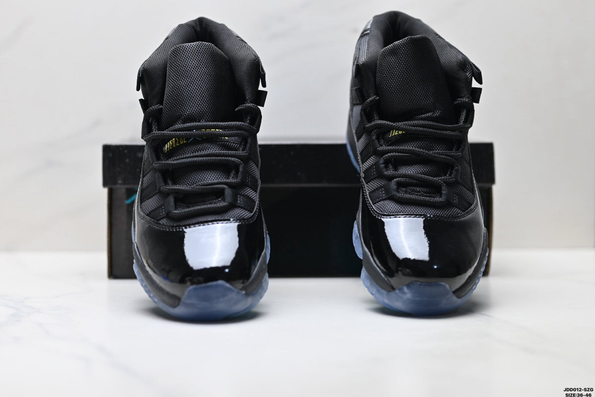 Air Jordan 11 Retro Black and Aqua Unisex Sneakers Style 13